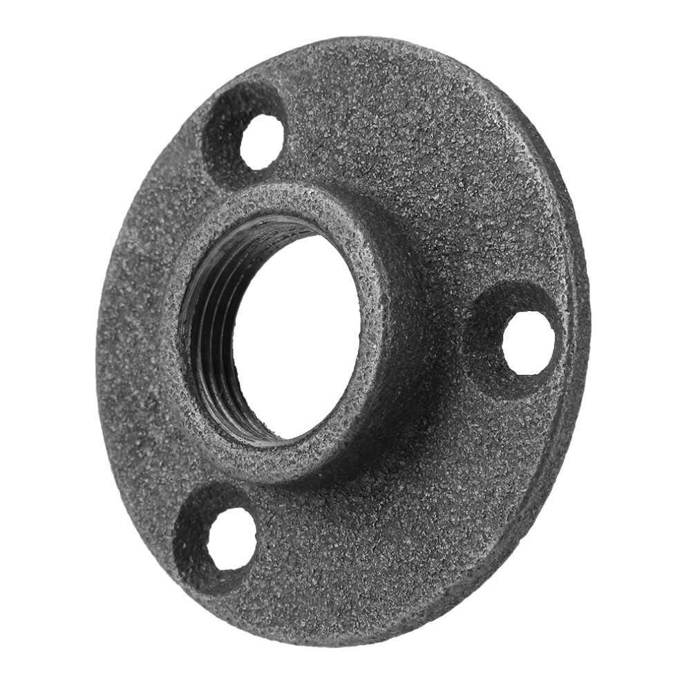 3/4" Dn20 Black Malleable Iron Flange Set Of 10 Antique Bsp Fittings 8001334289972