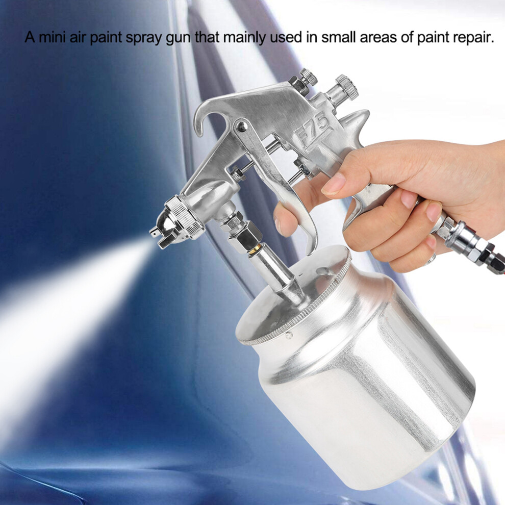 1.5Mm Nozzle Air Paint Spray Gun 750Ml Aluminum Silver 7891334291423
