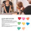 100 pezzi di mini pinze a forma di cuore per capelli per bambini, colorate 4