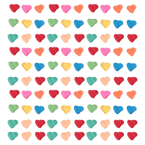 100 pezzi di mini pinze a forma di cuore per capelli per bambini, colorate 2