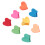 100 pezzi di mini pinze a forma di cuore per capelli per bambini, colorate 12