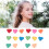 100 pezzi di mini pinze a forma di cuore per capelli per bambini, colorate 16