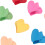 100 pezzi di mini pinze a forma di cuore per capelli per bambini, colorate 8