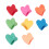 100 pezzi di mini pinze a forma di cuore per capelli per bambini, colorate 14