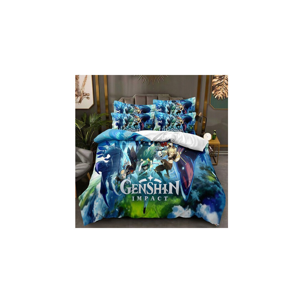 (Style-07, UK SINGLE 135x200cm) 3D Genshin Impact Bedding Set Quilt Duvet Cover Pillowcase Single Double Gifts-image-OPC-PJCVXKX-NEW