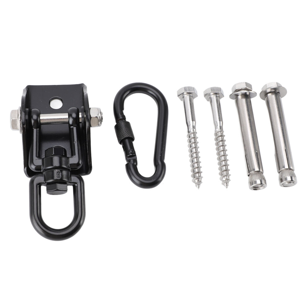 360 Rotating Stainless Steel Hammock Hook 1200lb Load Capacity Black-image-OPC-PJCVYCK-NEW