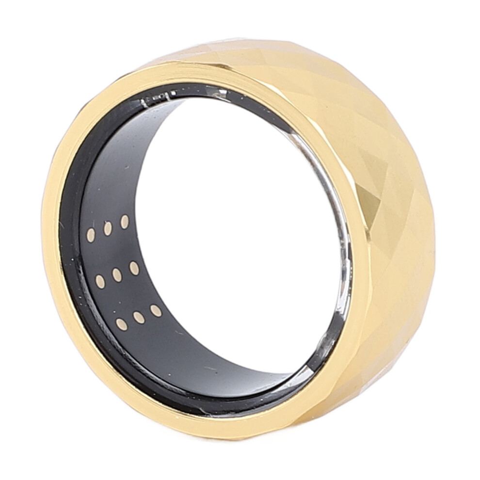 Waterproof Gold Smart Ring Fitness Tracker, Sleep & Step Monitor, 5-7 Days Battery-image-OPC-PJCVZR9-NEW
