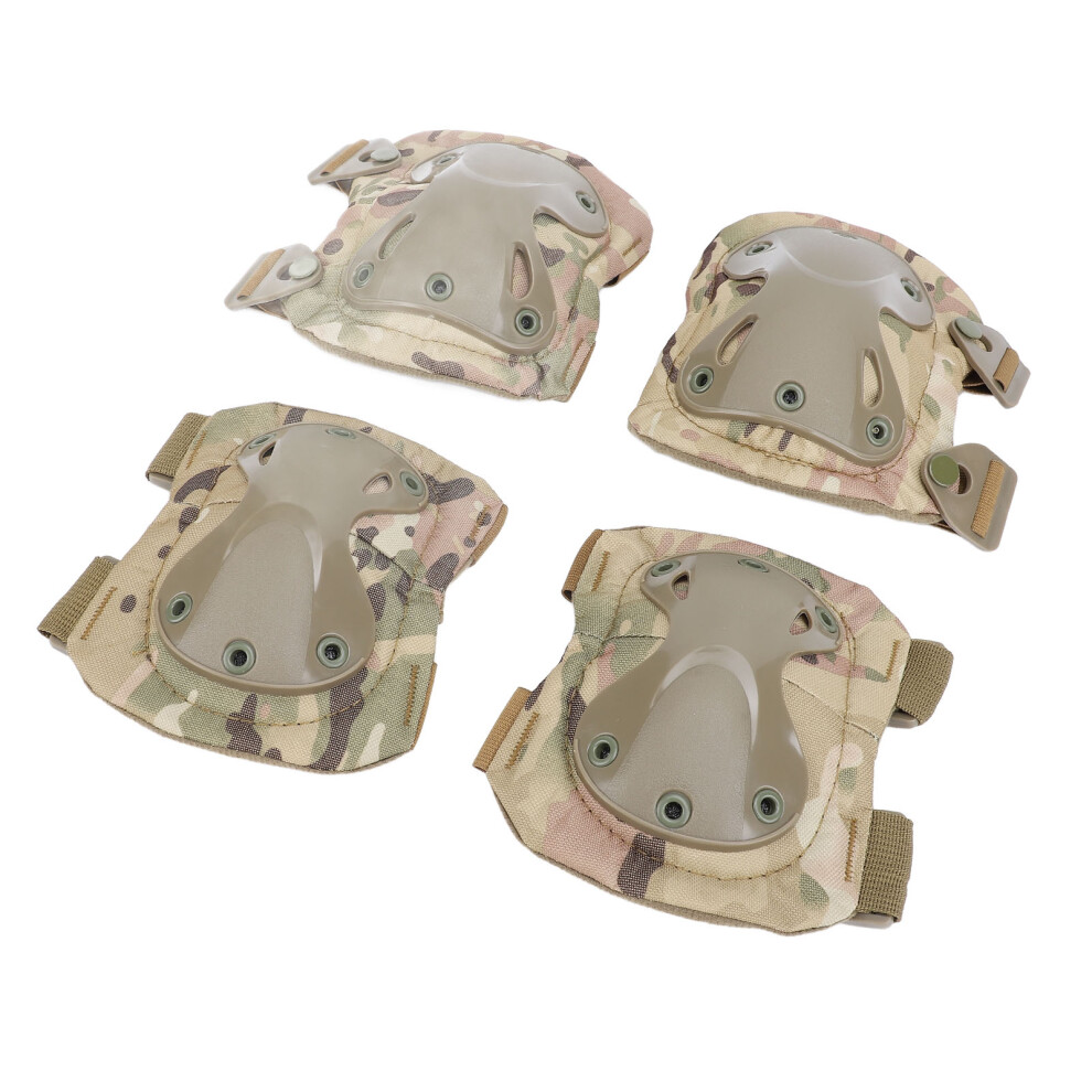 4 Pcs Work Knee & Elbow Pads Thick Foam Tpe Plastic For Gardening/Engineering 4641334303045