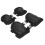Ginocchiere/gomitiere tattiche 22x16, 18x13 cm nero 16