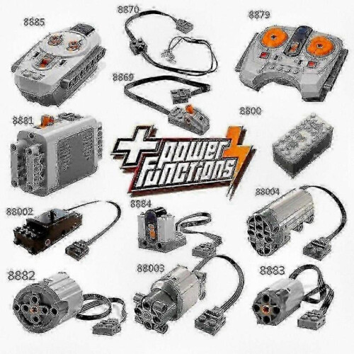 Lego Power Functions L-Type Motor with 1070 Remote Receiver and Battery Box for Lego Technic Sets