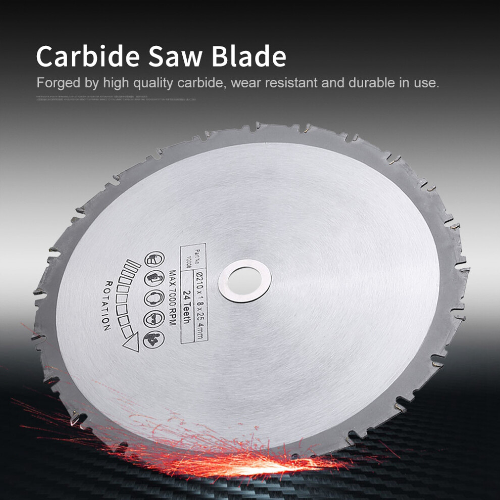 Efficient Wood Cutting 210Mm Saw Blade Tct Disc 24T 25.4Mm Bore 5071334303100