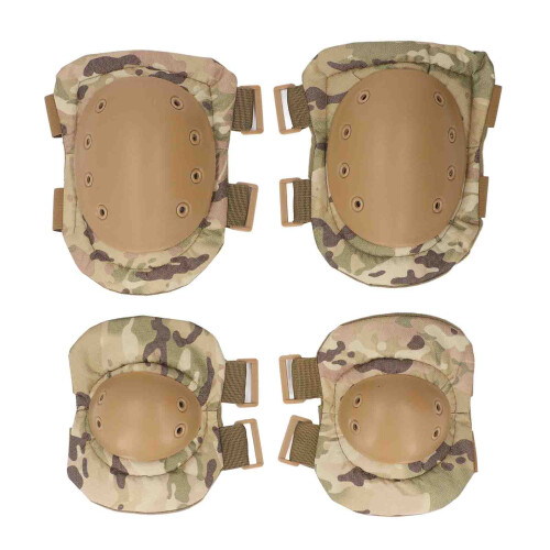 Set de rodilleras y coderas, plástico TPE, camuflaje 2