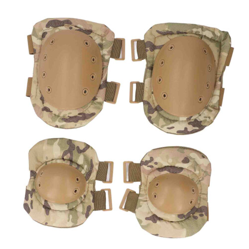 Set de rodilleras y coderas, plástico TPE, camuflaje