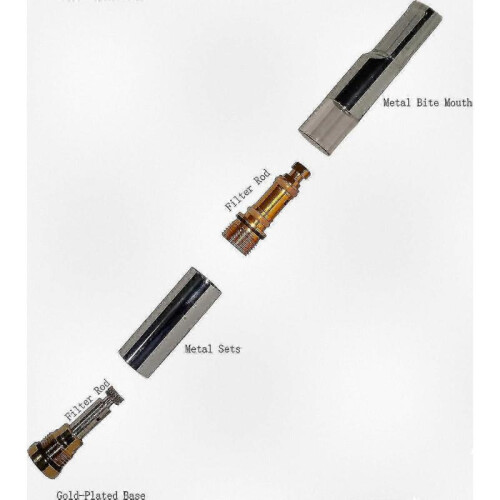 Silver Reusable Filter Cigarette Holder for Men - Eco Friendly Smoking Accessory 2