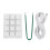 Teclado mecánico mini de 12 teclas, blanco, interruptor rojo 2
