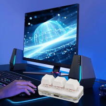Tastierino USB RGB a 3 tasti, programmabile, bianco