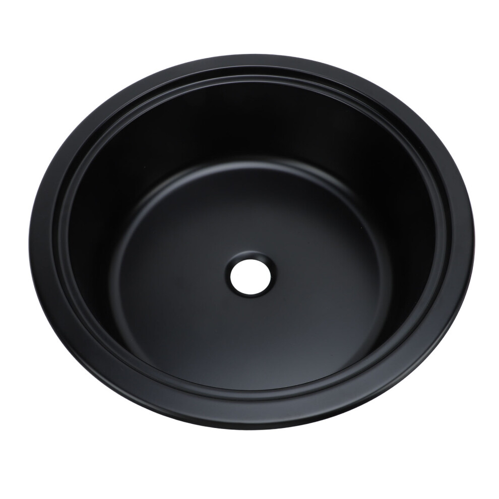 304 Stainless Steel Round Sink 11.81X4.72in Rustproof For Rv Boat Camper 8461334307159