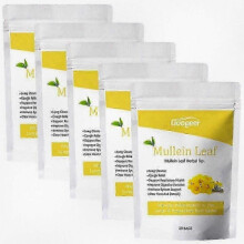 (5packs)Organic Mullein Leaf Tea Bags for Lung Cleansing, Herbal Breathing Support & Natural Cough Relief, Caffeine-Free Herbal Tea