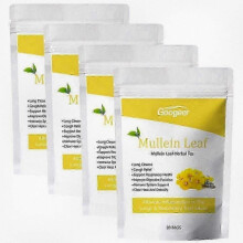 (4packs)Organic Mullein Leaf Tea Bags for Lung Cleansing, Herbal Breathing Support & Natural Cough Relief, Caffeine-Free Herbal Tea