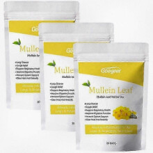 (3packs)Organic Mullein Leaf Tea Bags for Lung Cleansing, Herbal Breathing Support & Natural Cough Relief, Caffeine-Free Herbal Tea
