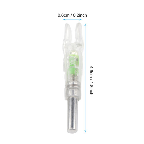 Lightweight 6.2mm Arrow LED Nock with Automatic Knock Green Archery Accessory 2