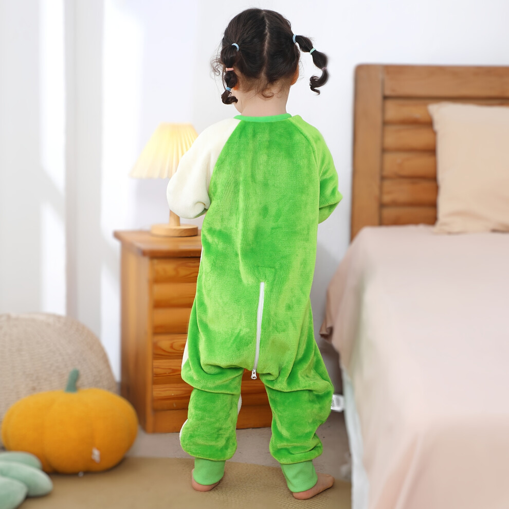 (110) Flannel Spring/Autumn Style Children's Sleeping Bag, Cartoon Print Baby Anti-Kick Quilt With Zipper, Quilted Sleeping Bag Matory