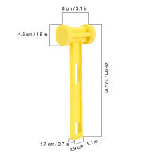 Portable Plastic Ground Nail Hammer for Camping, 26cm, Yellow