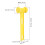 Portable Plastic Ground Nail Hammer for Camping, 26cm, Yellow 1