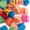 100 piezas de mini pinzas de garra en forma de corazón - plástico multicolor 11