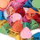 100 piezas de mini pinzas de garra en forma de corazón - plástico multicolor 9