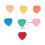 100 piezas de mini pinzas de garra en forma de corazón - plástico multicolor 2