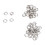 Kit d'œillets de 1/2 po, 600 pièces, œillets argent et doré 16
