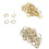 Kit d'œillets de 1/2 po, 600 pièces, œillets argent et doré 11