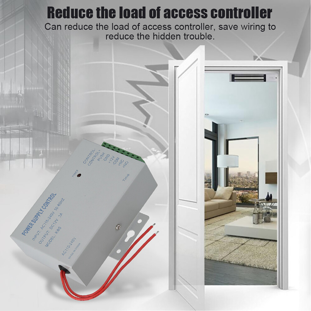 Input Ac110v-240V Output Dc 12V 3A 30W Power Supply For Access Control Devices 8701334318220