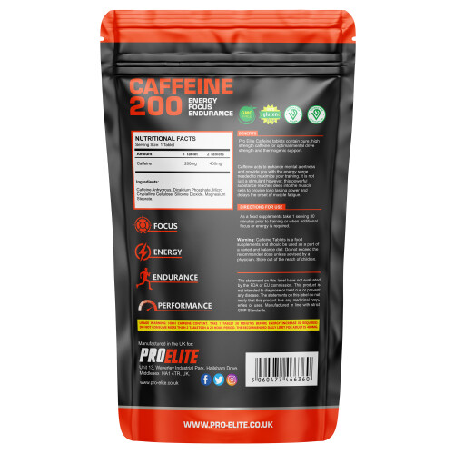 (240 Tablets) Pure Caffeine Tablets 200mg Vegan Tablets Fat Loss 2