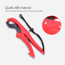 Red ABS Fish Gripper with Adjustable Rope, Lightweight and Floatable