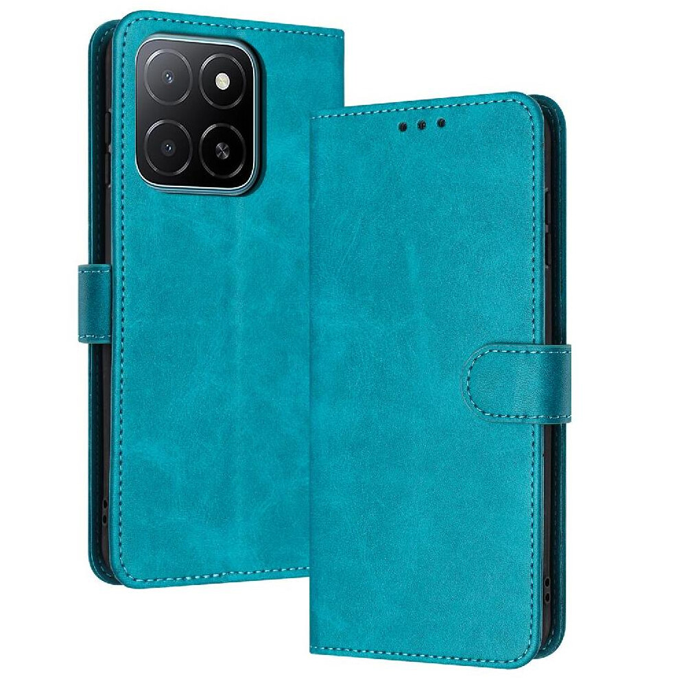 (Green) Flip Case For Honor X6c Kickstand Pu Leather Pure Colour With Card Slot With Buckle Green 764563151363