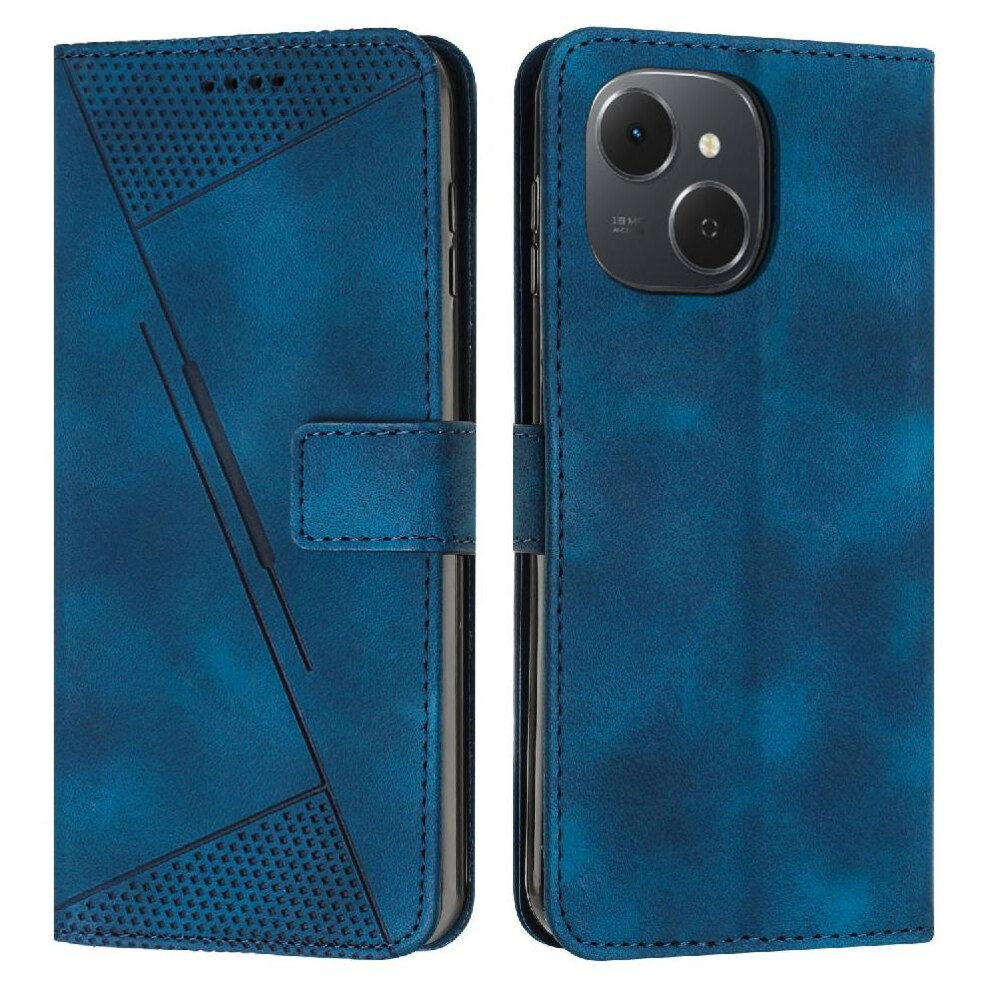 (Blue) Flip Case For Tecno Spark 40C Card Insertion Wallet Kickstand Pu Leather Blue 764563151530