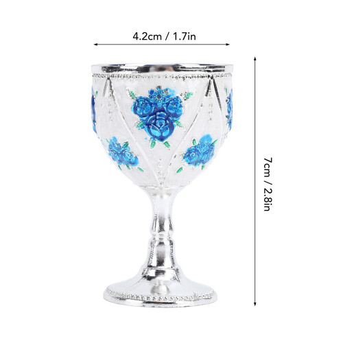 30ml Metall-Weinglas 4.2x7cm Rosa Silberblau 1