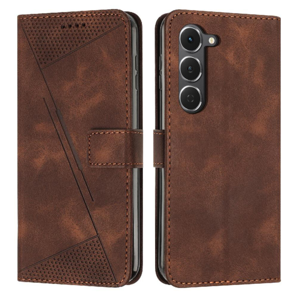 (Brown) Flip Case For Tecno Spark 40 Pro 4G Wallet Card Insertion Kickstand Pu Leather Brown 764563151615