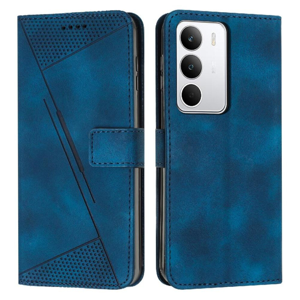 (Blue) Flip Case For Realme C75 5G Pu Leather Wallet Card Insertion Kickstand Blue 764563152032