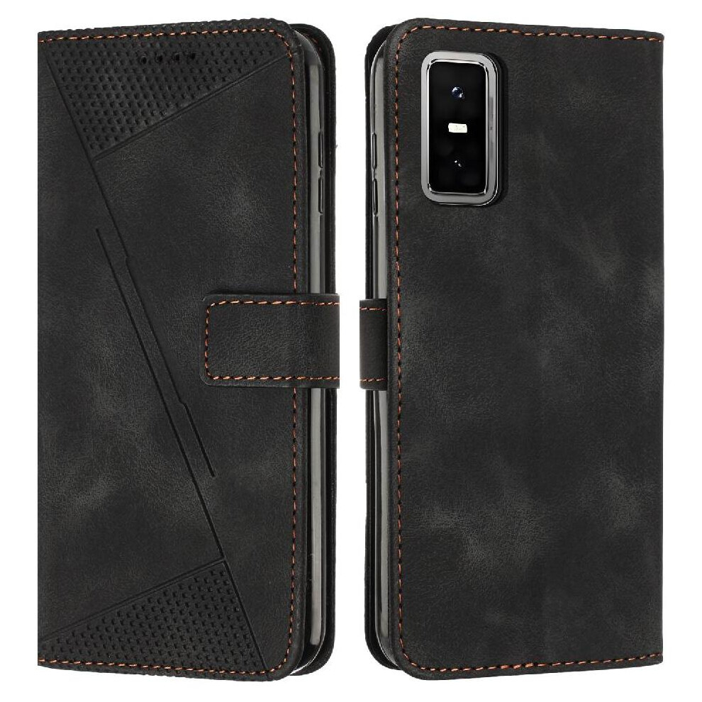 (Black) Flip Case For Infinix Gt 30 Pro 5G Card Insertion Pu Leather Kickstand Wallet Black 764563152476