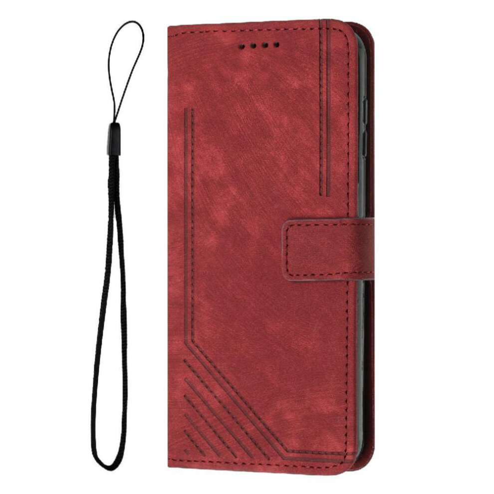 (Red) Flip Case For Xiaomi Mi 15C 4G Pu Leather Card Insertion Kickstand Wallet Red 764563152681