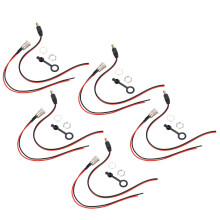 Lot de 5 connecteurs d’alimentation DC, 10 A, 5,5 x 2,1 mm, 15 cm