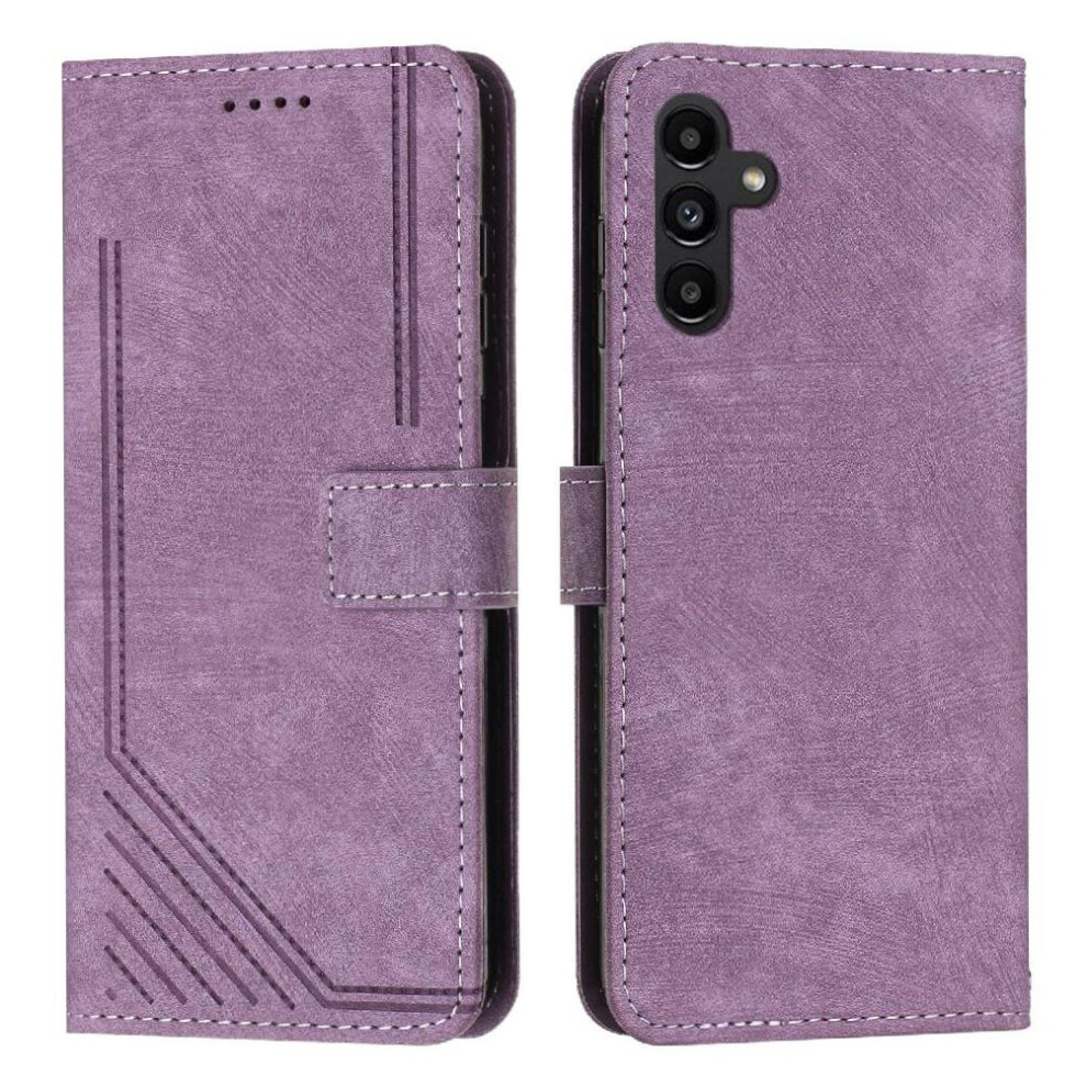 (Purple) Flip Case For Samsung Galaxy S25 Fe Card Insertion Pu Leather Wallet Kickstand Purple 764563152780