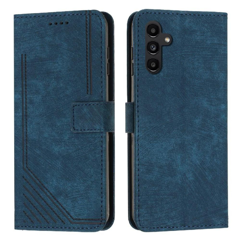 (Blue) Flip Case For Samsung Galaxy S25 Fe Card Insertion Pu Leather Wallet Kickstand Blue 764563152766