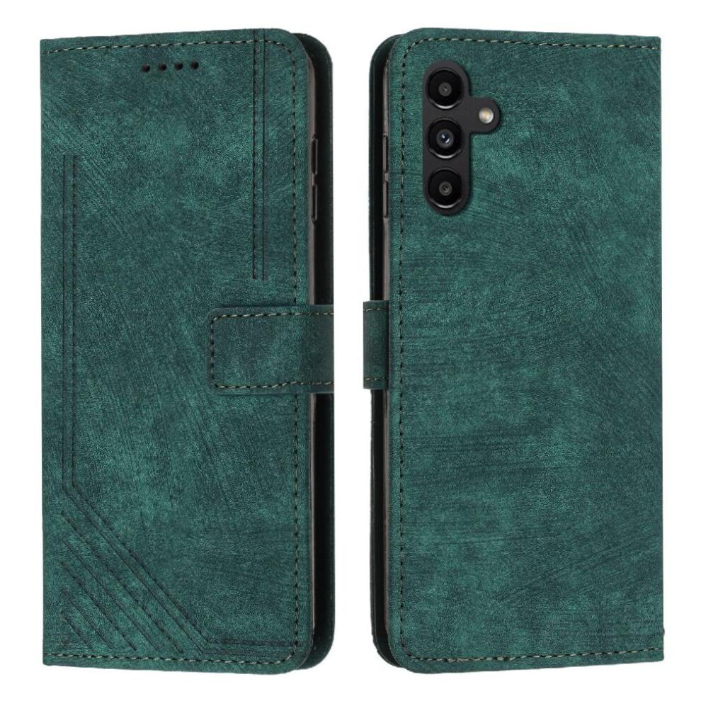 (Green) Flip Case For Samsung Galaxy S25 Fe Card Insertion Pu Leather Wallet Kickstand Green 764563152759