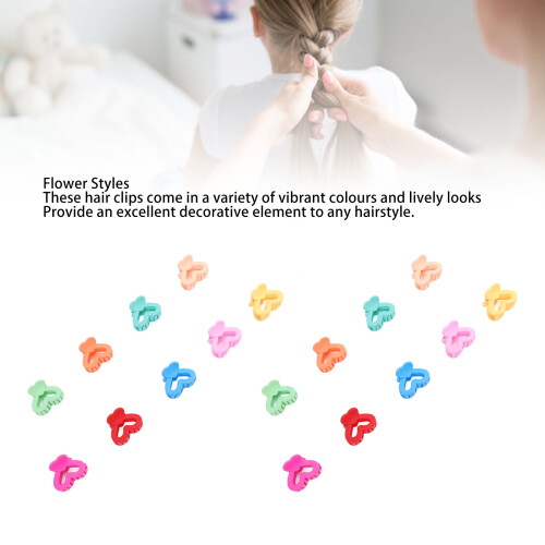 100 pezzi di mini pinze per capelli - cuori doppi colorati 2