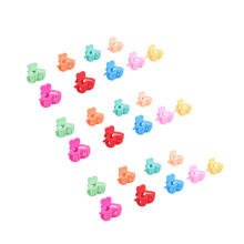 100 pezzi di mini pinze per capelli - cuori doppi colorati