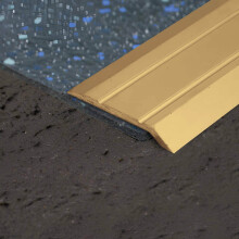 Matt Brass Aluminium Ramp Profile 30mm Self Adhesive Vinyl LVT Edge Trim TAV 0.9m